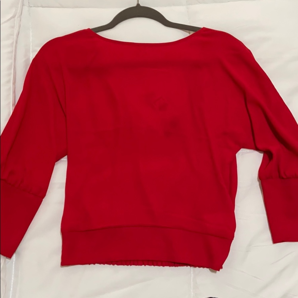 Red open back top